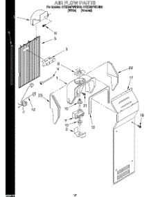 10 - Air Flow parts for Whirlpool Refrigerator 4YED25PWDN00 from AppliancePartsPros.com