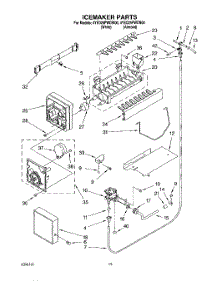 12 - Icemaker, Lit / Optional parts for Whirlpool Refrigerator 4YED25PWDN00 from AppliancePartsPros.com