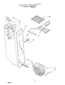 04 - Freezer Liner parts for Whirlpool Refrigerator 4YED27PQFN02 from AppliancePartsPros.com
