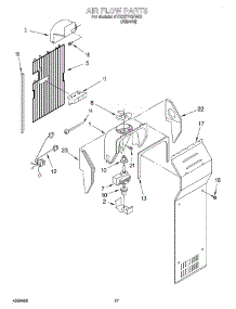 10 - Air Flow parts for Whirlpool Refrigerator 4YED27PQFN02 from AppliancePartsPros.com