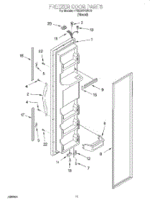 07 - Freezer Door parts for Whirlpool Refrigerator 4YED27PQFN01 from AppliancePartsPros.com