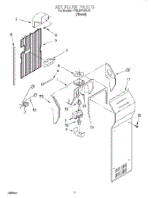 10 - Air Flow parts for Whirlpool Refrigerator 4YED27PQFN01 from AppliancePartsPros.com