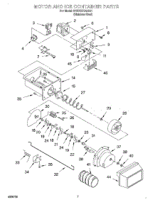 05 - Motor And Ice Container parts for Whirlpool Refrigerator BRS70XRANA01 from AppliancePartsPros.com