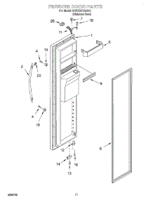 07 - Freezer Door parts for Whirlpool Refrigerator BRS70XRANA01 from AppliancePartsPros.com