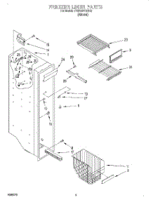 04 - Freezer Liner parts for Whirlpool Refrigerator 4YED25PQFN00 from AppliancePartsPros.com