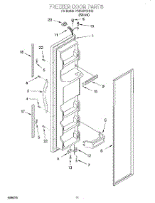 07 - Freezer Door parts for Whirlpool Refrigerator 4YED25PQFN00 from AppliancePartsPros.com