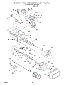 05 - Motor And Ice Container parts for Whirlpool Refrigerator 4YED25PQFN02 from AppliancePartsPros.com