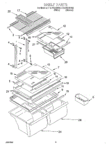 05 - Shelf, Lit / Optional parts for Whirlpool Refrigerator ET21PKXGN00 from AppliancePartsPros.com