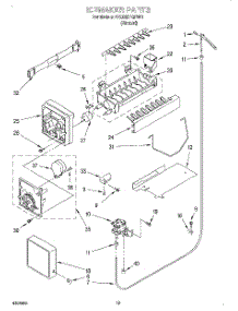 12 - Icemaker, Optional parts for Whirlpool Refrigerator 4YED25PQFN01 from AppliancePartsPros.com