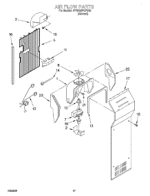 10 - Air Flow parts for Whirlpool Refrigerator 4YED25PQFN02 from AppliancePartsPros.com