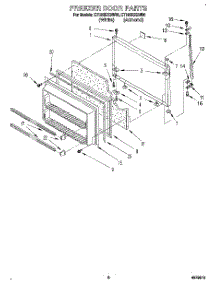 05 - Freezer Door parts for Whirlpool Refrigerator ET18GKXBW00 from AppliancePartsPros.com