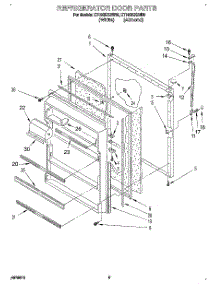 07 - Refrigerator Door, Lit / Optional parts for Whirlpool Refrigerator ET18GKXBW00 from AppliancePartsPros.com