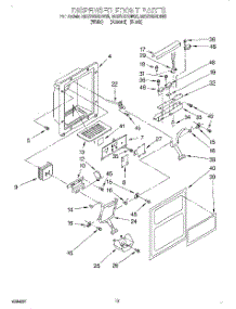 08 - Dispenser Front parts for Whirlpool Refrigerator ED27DSXDN05 from AppliancePartsPros.com