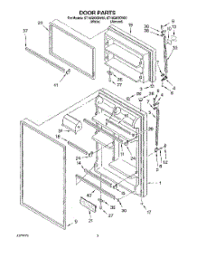 02 - Door parts for Whirlpool Refrigerator ET18GKXDW03 from AppliancePartsPros.com