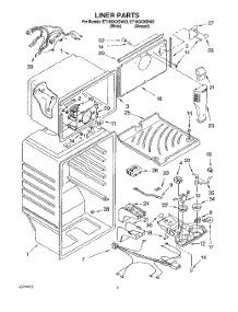 03 - Liner parts for Whirlpool Refrigerator ET18GKXDW03 from AppliancePartsPros.com