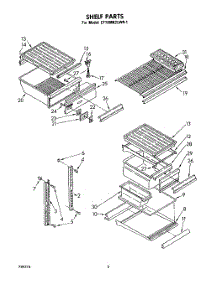 04 - Shelf parts for Whirlpool Refrigerator ET18MK2LWR1 from AppliancePartsPros.com