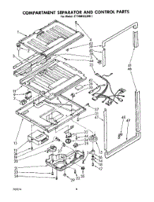05 - Compartment Separator And Controls parts for Whirlpool Refrigerator ET18MK2LWR1 from AppliancePartsPros.com