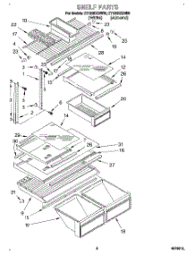 04 - Shelf parts for Whirlpool Refrigerator ET18GKXBN00 from AppliancePartsPros.com