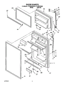 02 - Door parts for Whirlpool Refrigerator ET18GKXDN00 from AppliancePartsPros.com