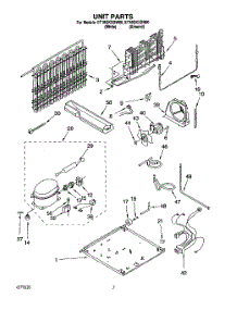 04 - Unit parts for Whirlpool Refrigerator ET18GKXDN00 from AppliancePartsPros.com