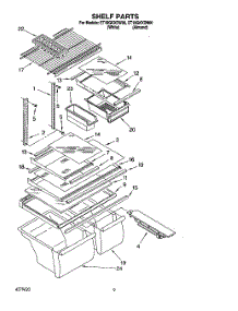 05 - Shelf, Lit / Optional parts for Whirlpool Refrigerator ET18GKXDN00 from AppliancePartsPros.com