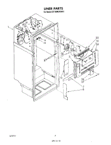 03 - Liner parts for Whirlpool Refrigerator ET18MKXSW01 from AppliancePartsPros.com