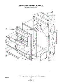 08 - Refrigerator Door, Miscellaneous parts for Whirlpool Refrigerator ET18MKXPWR5 from AppliancePartsPros.com
