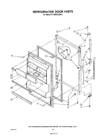 08 - Refrigerator Door , Miscellaneous parts for Whirlpool Refrigerator ET18MKXSW01 from AppliancePartsPros.com
