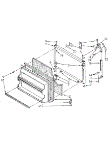 Freezer Door parts for Whirlpool Refrigerator ET18MKXSN03 from AppliancePartsPros.com