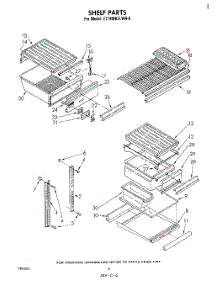 04 - Shelf parts for Whirlpool Refrigerator ET18MK2LWR0 from AppliancePartsPros.com