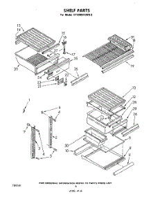 04 - Shelf parts for Whirlpool Refrigerator ET18MK1LWR2 from AppliancePartsPros.com