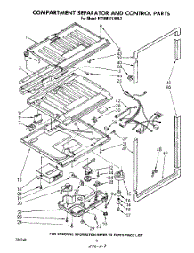 05 - Compartment Separator And Control parts for Whirlpool Refrigerator ET18MK1LWR2 from AppliancePartsPros.com