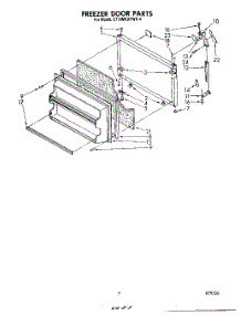 06 - Freezer Door parts for Whirlpool Refrigerator ET18MKXPWR4 from AppliancePartsPros.com