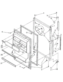 Refrigerator Door parts for Whirlpool Refrigerator ET18MKXSN03 from AppliancePartsPros.com