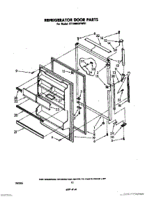 08 - Refrigerator Door, Lit / Optional parts for Whirlpool Refrigerator ET18MKXPWR1 from AppliancePartsPros.com