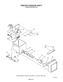 06 - Freezer Interior parts for Whirlpool Refrigerator 6ED22DWXTW00 from AppliancePartsPros.com