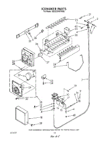 14 - Ice Maker , Lit / Optional parts for Whirlpool Refrigerator 6ED22DWXTW00 from AppliancePartsPros.com