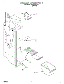 04 - Freezer Liner parts for Whirlpool Refrigerator 6ED22ZRXBW00 from AppliancePartsPros.com