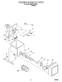 05 - Freezer Interior parts for Whirlpool Refrigerator 6ED22ZRXBW00 from AppliancePartsPros.com