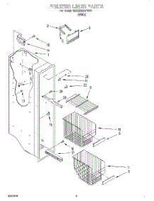 04 - Freezer Liner parts for Whirlpool Refrigerator 6ED22DQXFW00 from AppliancePartsPros.com