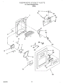 09 - Dispenser Front parts for Whirlpool Refrigerator 6ED22DQXFW00 from AppliancePartsPros.com