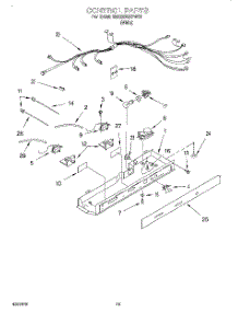 12 - Control, Lit / Optional parts for Whirlpool Refrigerator 6ED22DQXFW00 from AppliancePartsPros.com