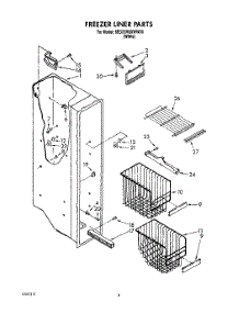 05 - Freezer Liner parts for Whirlpool Refrigerator 6ED22RQXWW00 from AppliancePartsPros.com