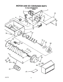 06 - Motor And Ice Container parts for Whirlpool Refrigerator 6ED22RQXWW00 from AppliancePartsPros.com