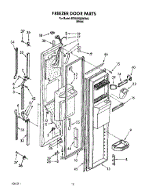 08 - Freezer Door parts for Whirlpool Refrigerator 6ED22RQXWW00 from AppliancePartsPros.com