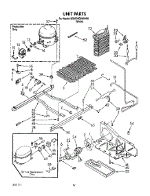 10 - Unit parts for Whirlpool Refrigerator 6ED22RQXWW00 from AppliancePartsPros.com