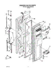 07 - Freezer Door parts for Whirlpool Refrigerator 6ED22DQXAW00 from AppliancePartsPros.com