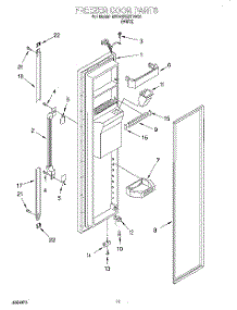 08 - Freezer Door parts for Whirlpool Refrigerator 6ED22DQXDW01 from AppliancePartsPros.com