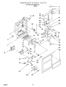 09 - Dispenser Front parts for Whirlpool Refrigerator 6ED22DQXDW01 from AppliancePartsPros.com