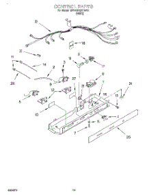 12 - Control, Lit / Optional parts for Whirlpool Refrigerator 6ED22DQXDW01 from AppliancePartsPros.com
